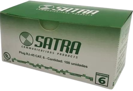 PLUG RJ45 CAT6 CAJA /100 UNIDADES SATRA
