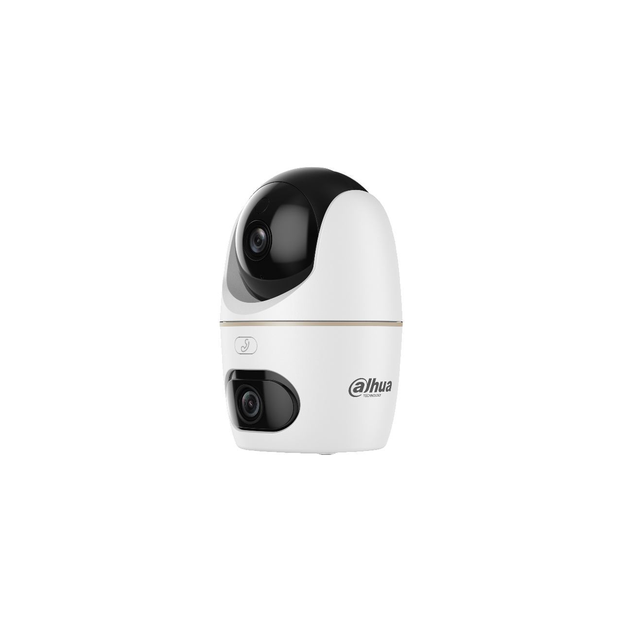 DH-H5D-5F CAMARA WIFI DOBLE LENTE PT 5MP+5MP PARA INTERIOR CON BOTON DE LLAMADA
