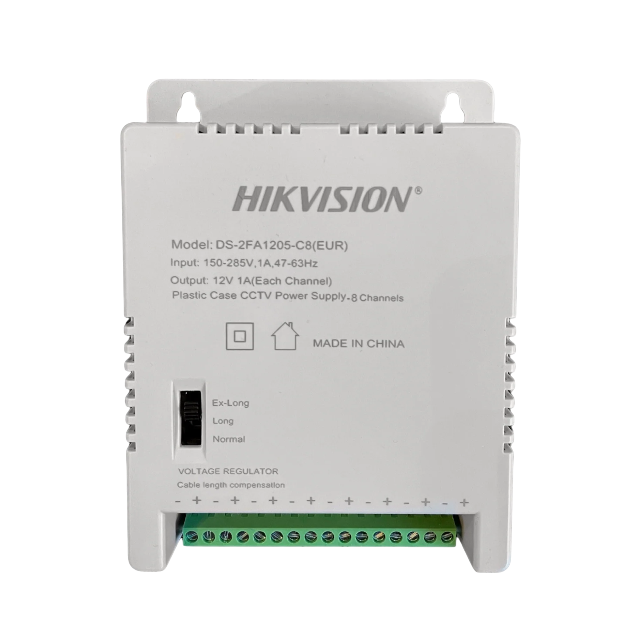 HK-DS-2FA1205-C8 FUENTE REGULADA P/8CH CENTRALIZADA 12VDC/1AMP x CANAL - 220V