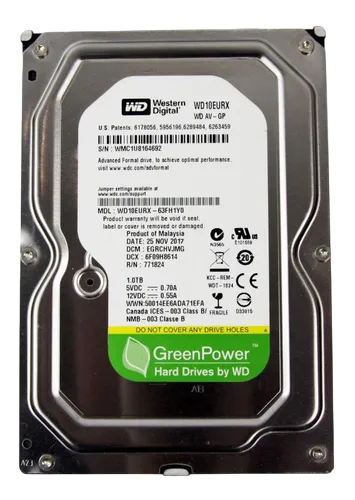 WD10EURX DISCO DURO WESTER DIGITAL 1TB PULL
