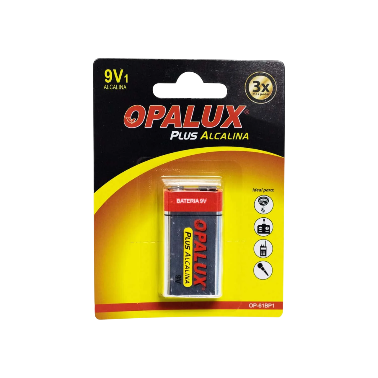 OP-61BP1 BATERIA PLUS ALCALINA 9V