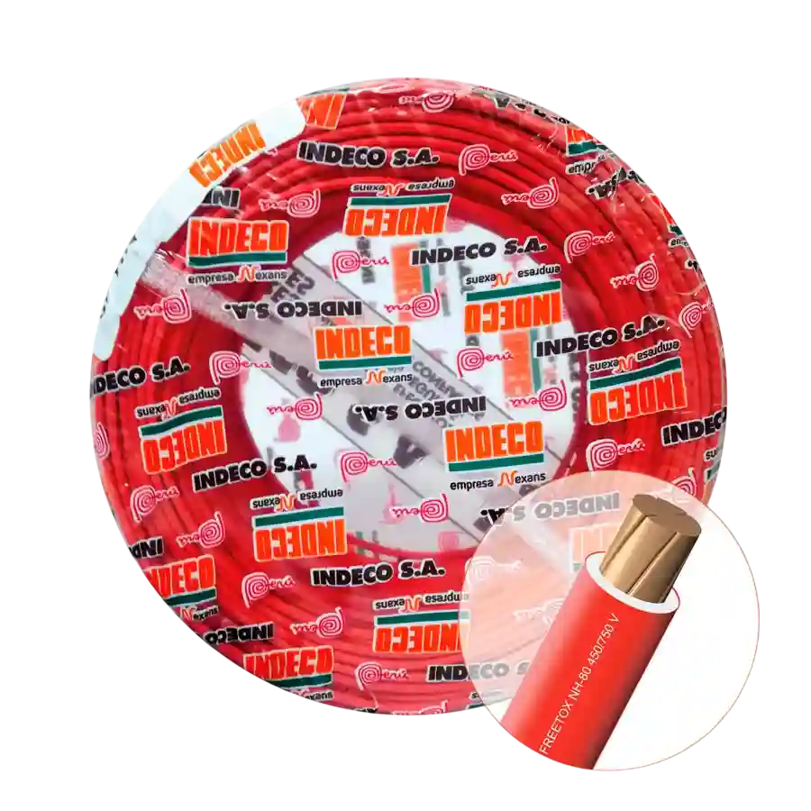 CABLE AUTOMOTRIZ GPT 10 ROJO AWG - INDECO