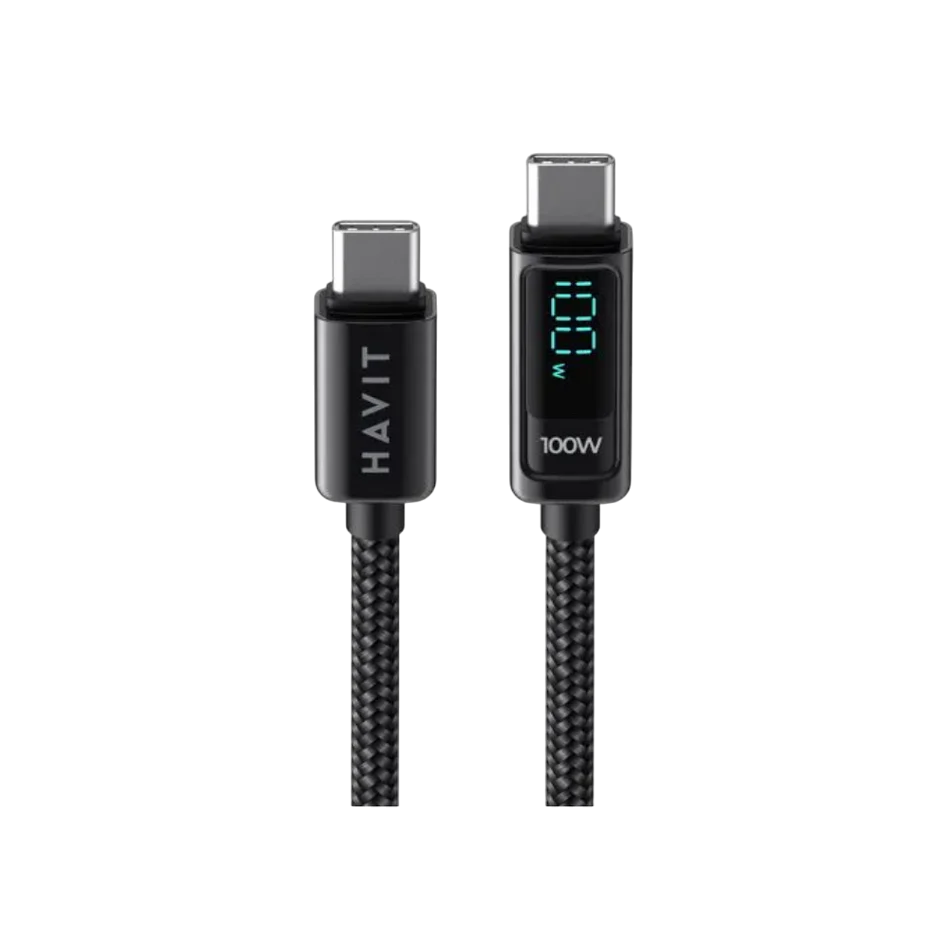 CB6247-BLACK CABLE USB TIPO C A C - MATERIAL NYLON TRENZADO