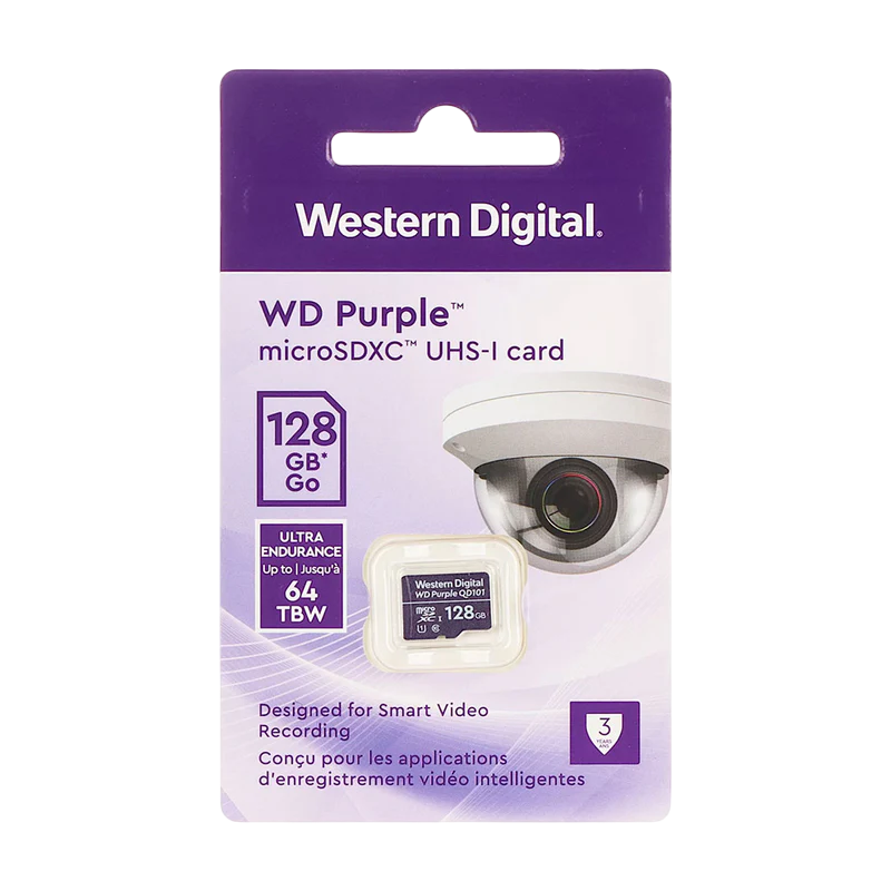 [WD-MICROSD-128GB] MICROSD 128GB PARA VIDEO VIGILANCIA - PURPLE
