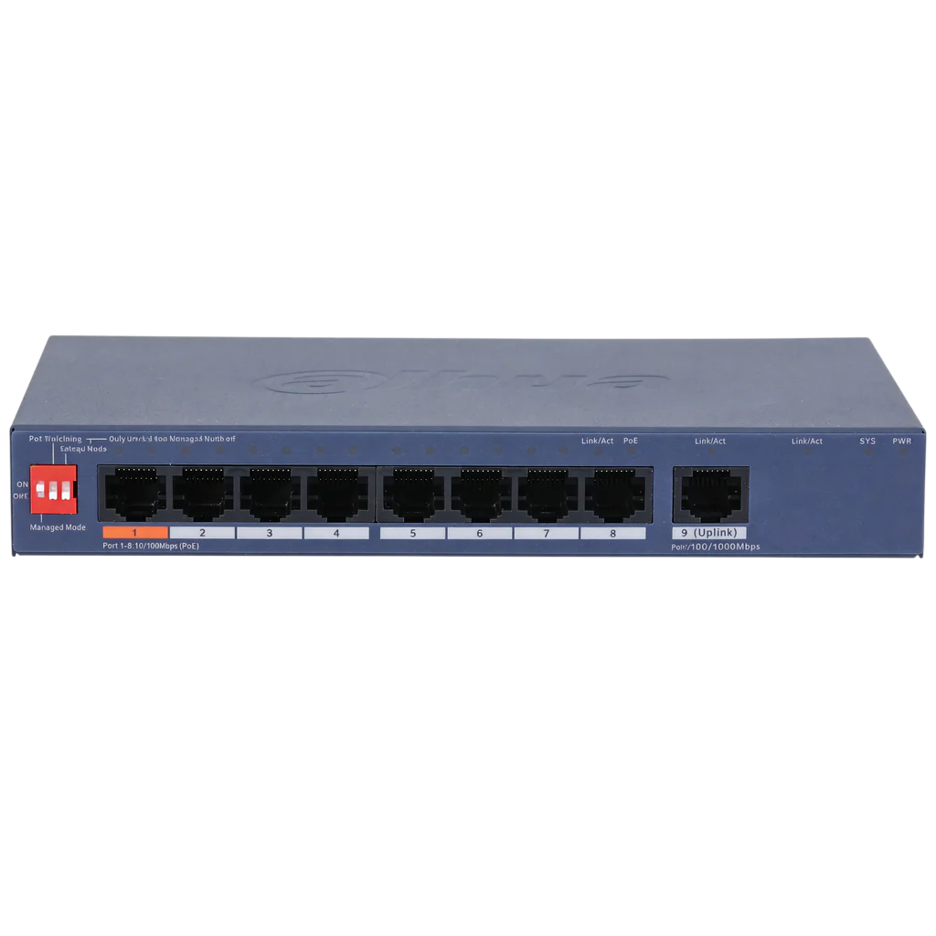 DH-CS4009-8ET1GT-60 SWITCH POE CLOUD (DOLYNK) L2 9P (8P POE 10/100 + 1P UPLINK GIG)
