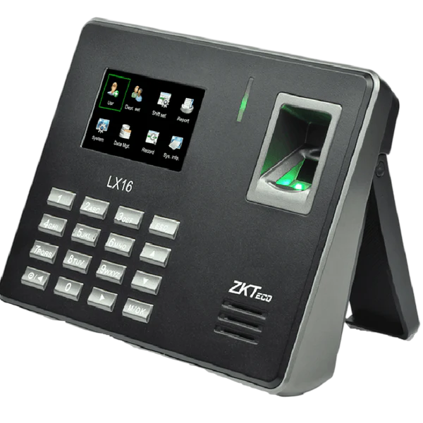 LX16 - ZKTECO- CONTROL DE ASISTENCIA MEDIANTE HUELLA DIGITAL. PANTALLA DE TFT DE 2. 8 TFT / CAPACIDAD DE 500 HUELL AS DE / 500 USUARIOS / 50,000 REGISTROS. COMUNICACIÓN: USB HOST-CLIENTE / ALARMA