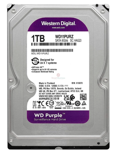 WD11PURZ - DISCO WD PURPLE 1TB SURVEILLANCE - 5400RPM - 64MB BUFFER
